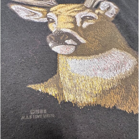 Vintage 80s Deer Hunting Buck T Shirt XL Single Stitch - Picture 3 of 7